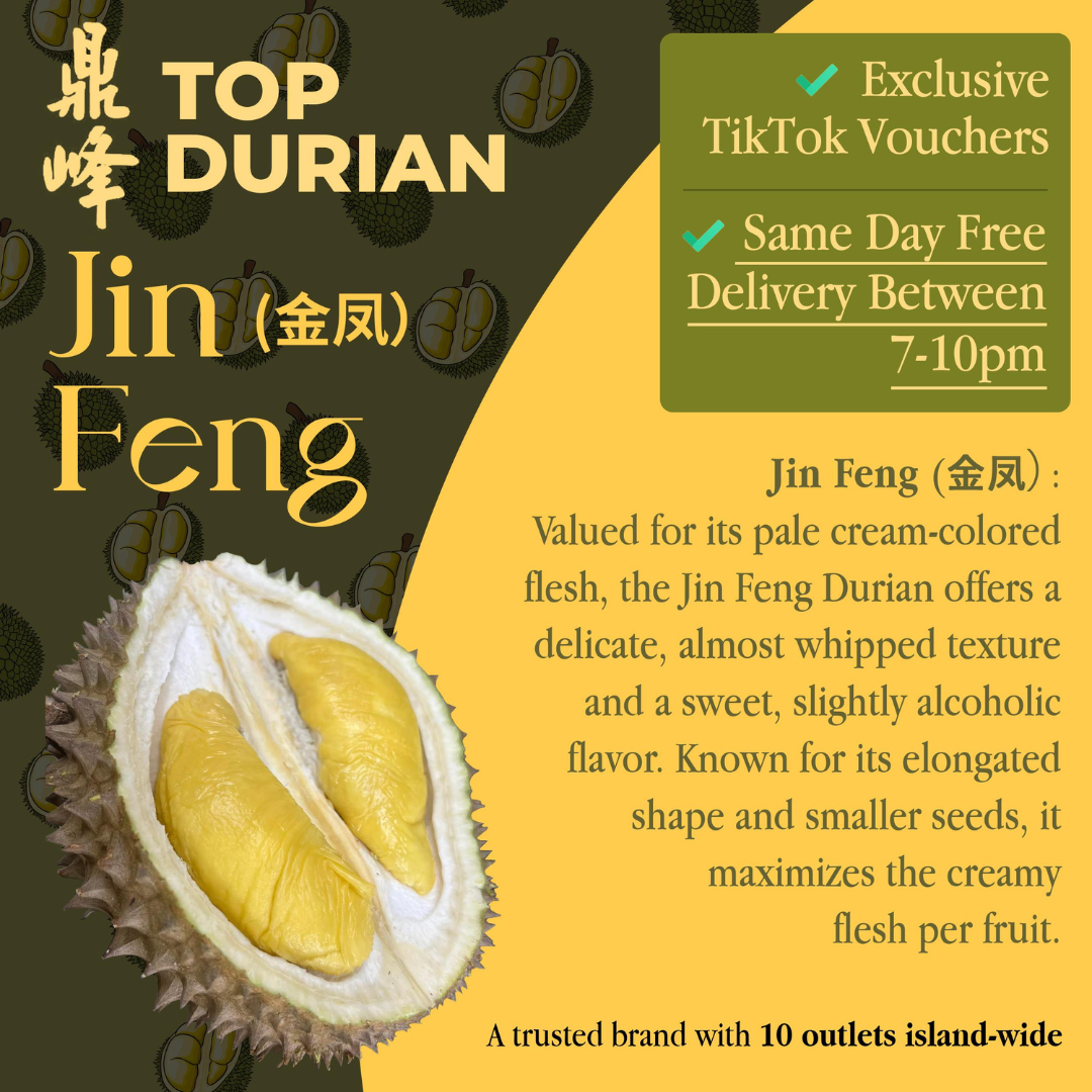 Top Durian - Tangkak Golden Phoenix Durian (400g per box)